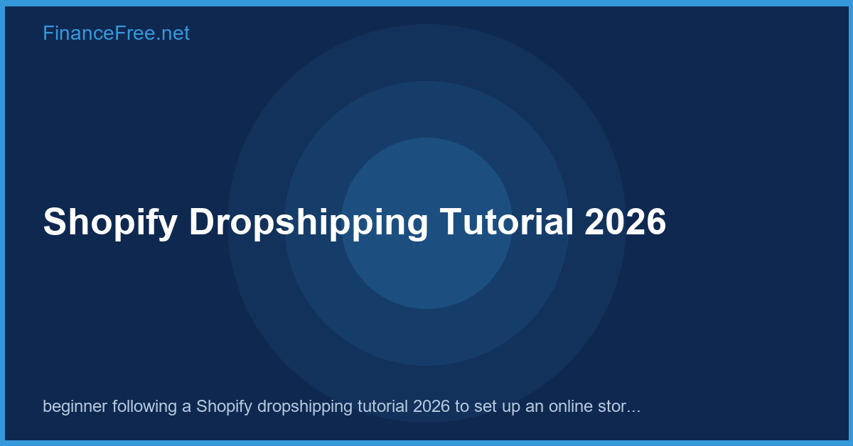 beginner following a Shopify dropshipping tutorial 2026 to set up an online store