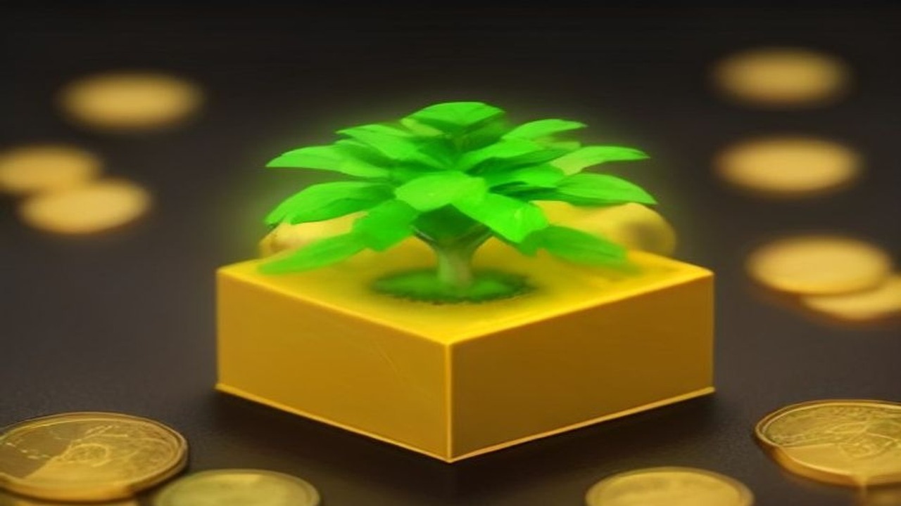 Dividend Investing for Beginners - 3D isometric illustration of a glowing money tree and rising dividend income chart